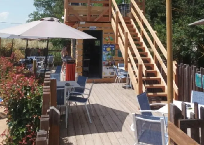 Campingplatz Mobil Sur Pilotis - Terrasse - Api-1-52-1058 *
